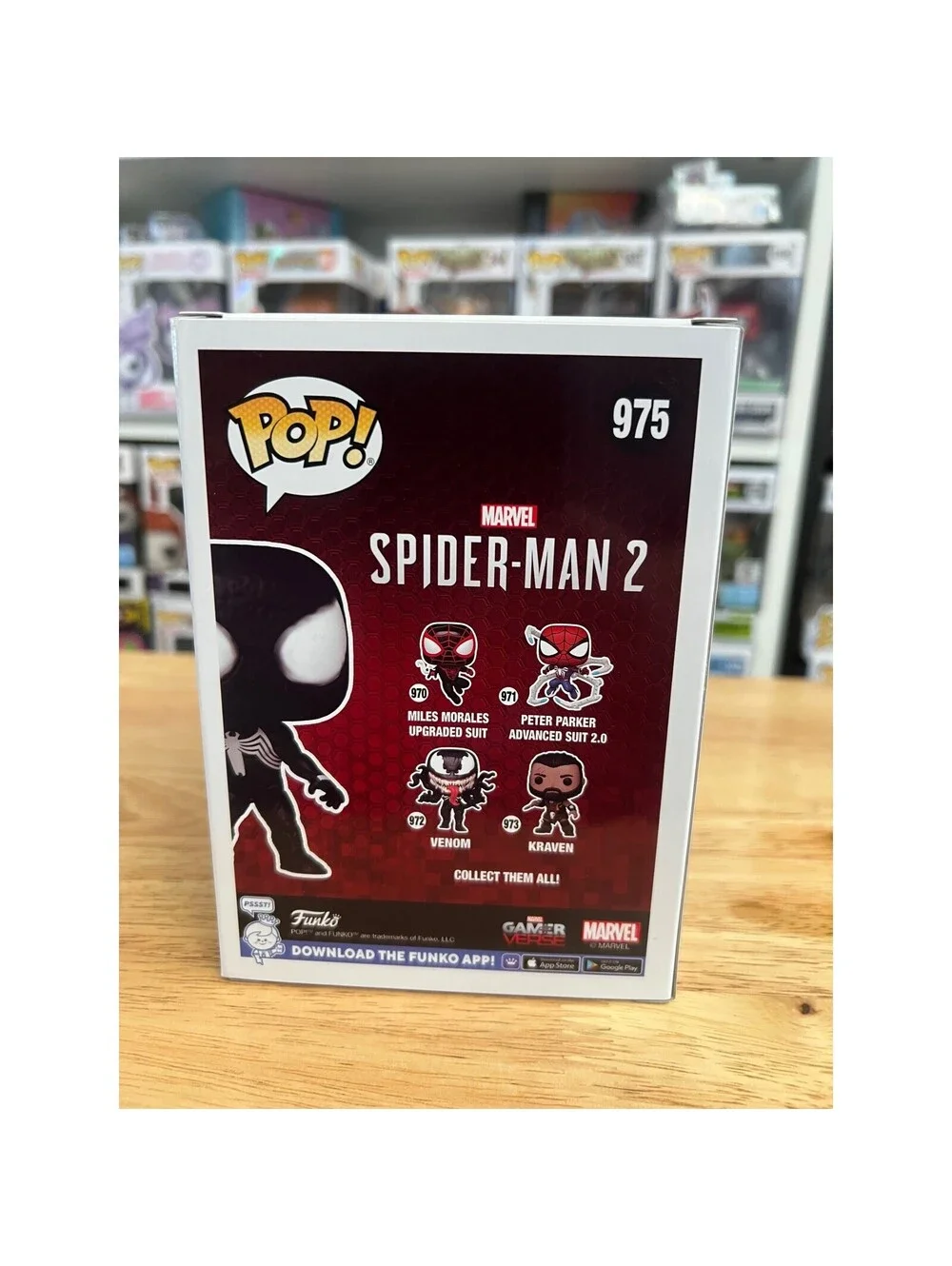 EXC Peter Parker Symbiote Suit Funko Pop #975 Venom Marvel Spider-man Games Shop